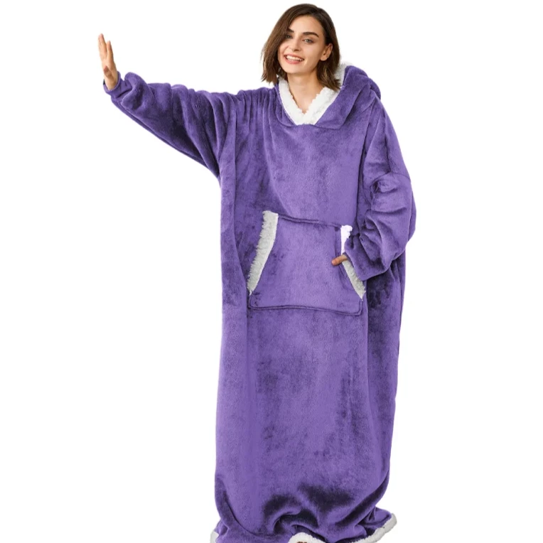 extra super long full length blanket hoodie  purple uk nz