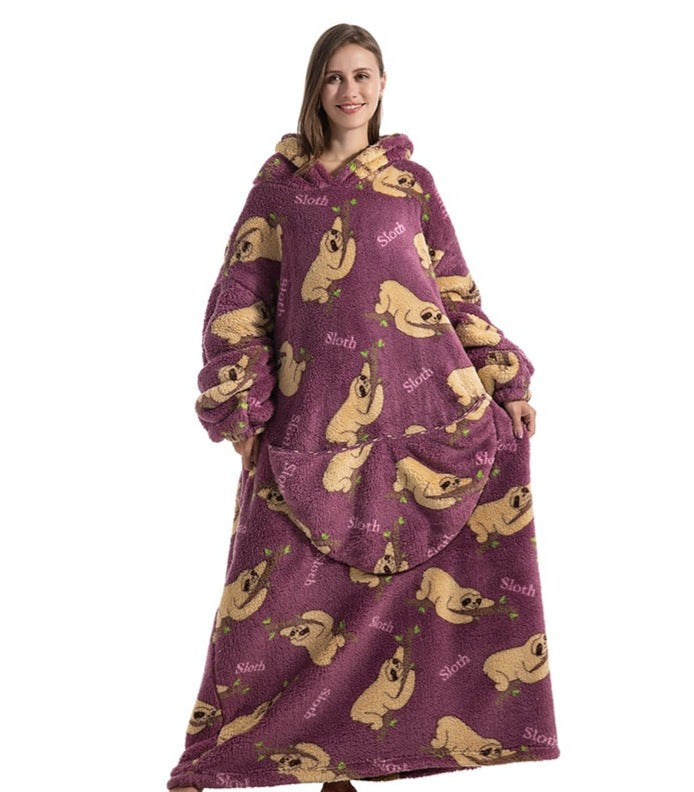 extra super long full length blanket hoodie sloth uk nz