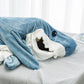 cozy shark hoodie blanket