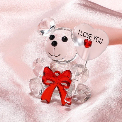 Mini Crystal Bear - 'I Love You' - Adorable Valentine's Day Gift