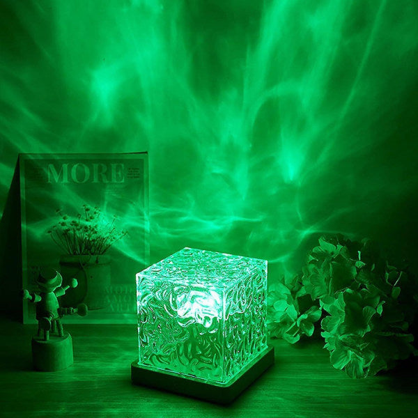 aura aurora crystal lamp cube 