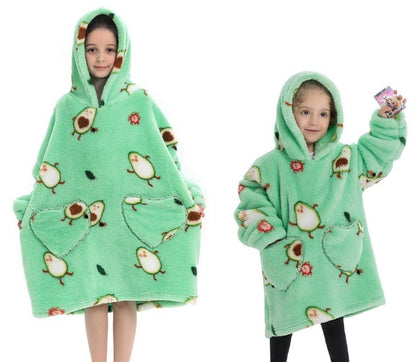 wearable blanket hoodie kids children babies 